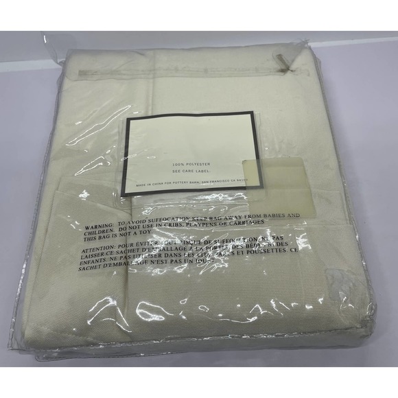 Pottery Barn Outdoor Grommet Drape Curtain 50 x 84 Neutral Ivory Cream Color NWT - Picture 2 of 2